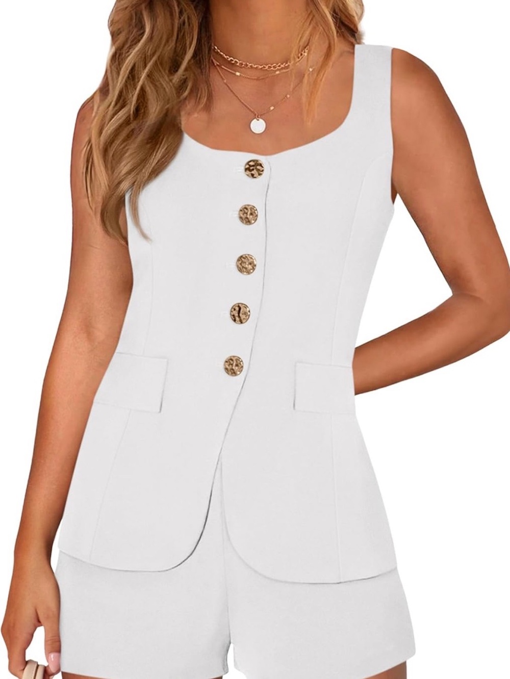 PRETTYGARDEN Womens 2 Piece Matching Sets 2026 Fashion Suit Vest Tops Shorts Set